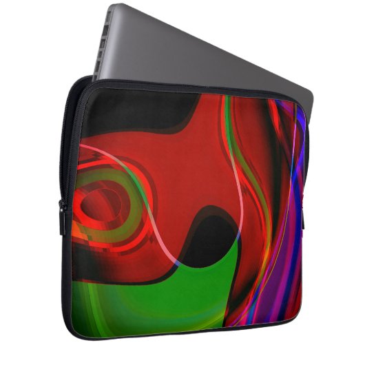 Schlagkurve mit leichter Überschneidung über rot b Laptopschutzhülle (Vorne Rechts)