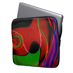Schlagkurve mit leichter Überschneidung über rot b Laptopschutzhülle