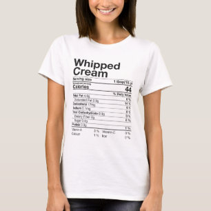 Schlagsahne Nährwerte Thanksgiving-Geschenk Le T-Shirt