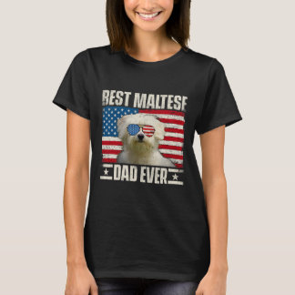 schlägt maltesischen Vater Ever American Flag Hund T-Shirt