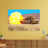 SCHLAGTANK - M1 Abrams 24x36 Leinwanddruck (Insitu (Wohnzimmer))