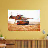SCHLAGTANK - M1 Abrams 24x36 Leinwanddruck (Insitu (Wohnzimmer))