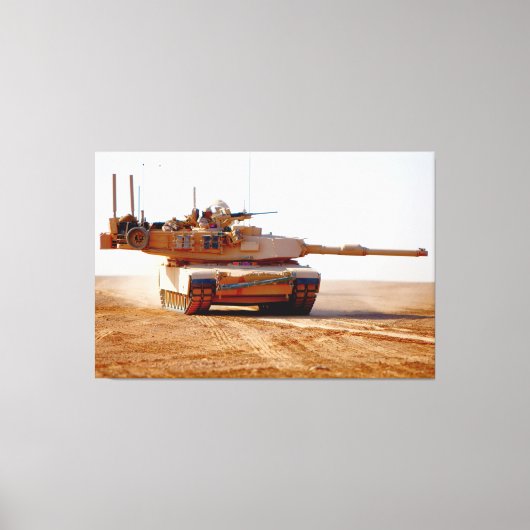 SCHLAGTANK - M1 Abrams 40x60 Leinwanddruck (Vorderseite)