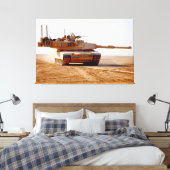 SCHLAGTANK - M1 Abrams 40x60 Leinwanddruck (Insitu (Schlafzimmer))