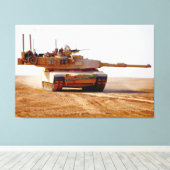 SCHLAGTANK - M1 Abrams 40x60 Leinwanddruck (Insitu (Holzboden))