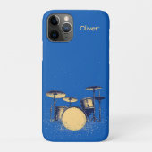 Schlagzeug auf Blau Case-Mate iPhone Hülle (Rückseite)
