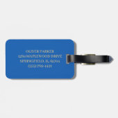 Schlagzeug auf Blau Gepäckanhänger (Rückseite horizontal)