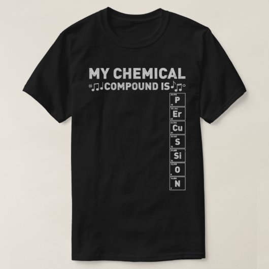 Schlagzeug Band Geek my Chemical Compound Marching T-Shirt (Design vorne)