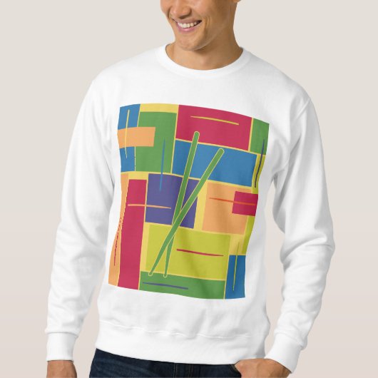 Schlagzeug Colorblocks Sweatshirt (Vorderseite)