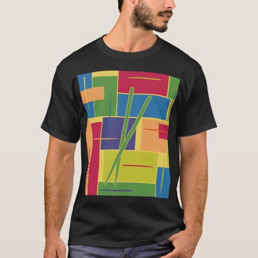 Schlagzeug Colorblocks T-Shirt (Vorderseite)