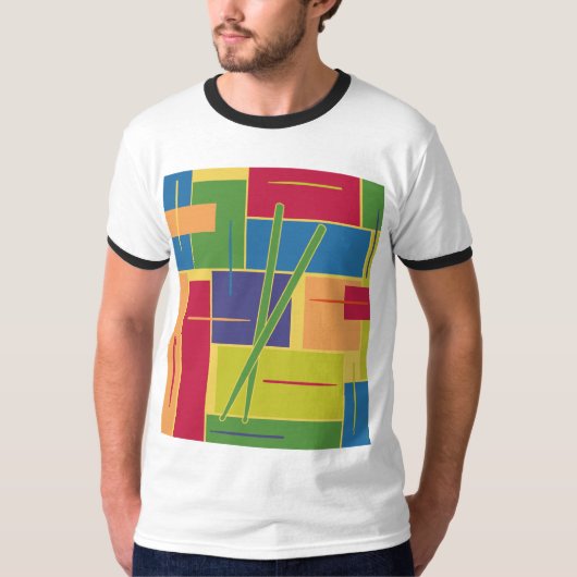 Schlagzeug Colorblocks T-Shirt (Vorderseite)