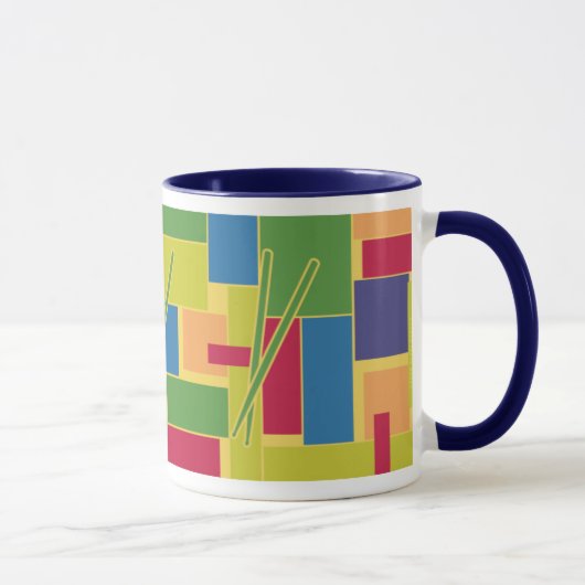 Schlagzeug Colorblocks Tasse (Rechts)