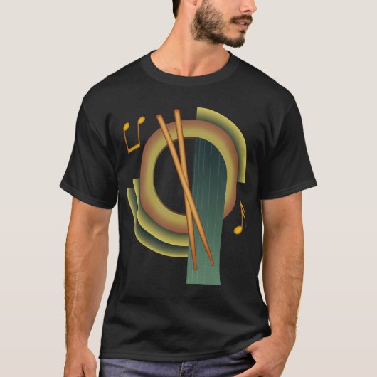 Schlagzeug-Deko T-Shirt (Vorderseite)