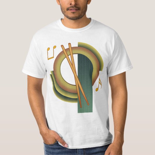 Schlagzeug-Deko T-Shirt (Vorderseite)