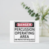 Schlagzeug des Operationsbereichs Postkarte (Stehend Vorderseite)