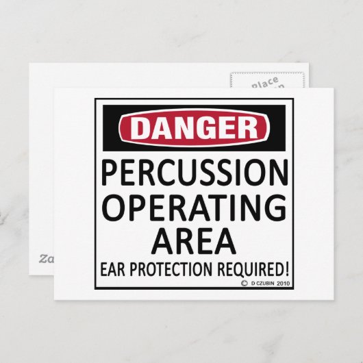 Schlagzeug des Operationsbereichs Postkarte (Vorne/Hinten)