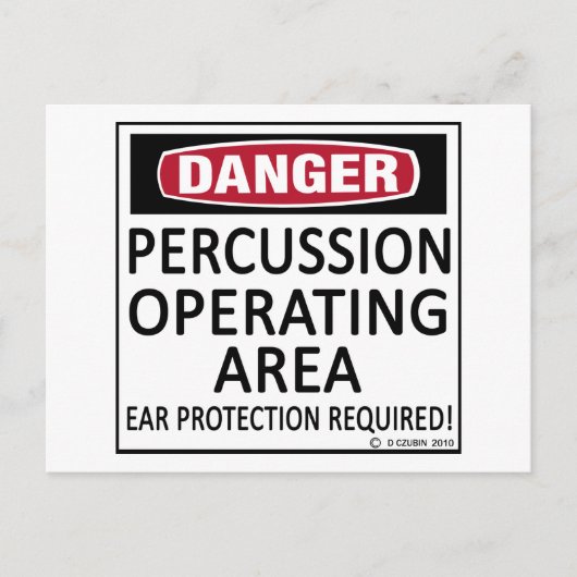 Schlagzeug des Operationsbereichs Postkarte (Vorderseite)