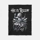 Schlagzeug Drum Funny Rizz Er Rizzin Jesus Drum Fleecedecke (Vorderseite)