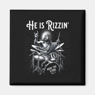Schlagzeug Drum Funny Rizz Er Rizzin Jesus Drum Magnet