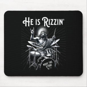Schlagzeug Drum Funny Rizz Er Rizzin Jesus Drum Mousepad
