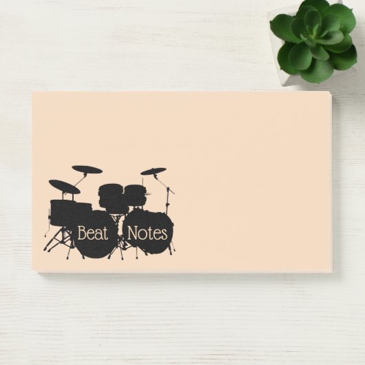 Schlagzeug Drum Set Design Postit Notizen (Büro)