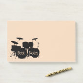 Schlagzeug Drum Set Design Postit Notizen (Auf Schreibtisch)