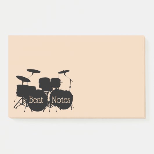 Schlagzeug Drum Set Design Postit Notizen (Vorderseite)