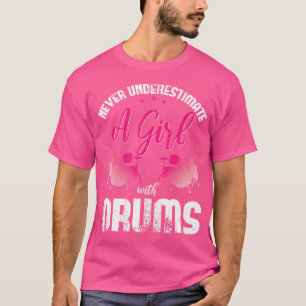 Schlagzeug Drummer Girls Geschenk Musikinstrument T-Shirt