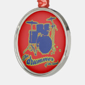 Schlagzeug Drums ~ Drummer Ornament Aus Metall (Links)