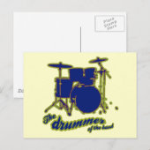 Schlagzeug Drums ~ Drummer Postkarte (Vorne/Hinten)