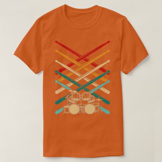 Schlagzeug Drumsticks T-Shirt (Design vorne)