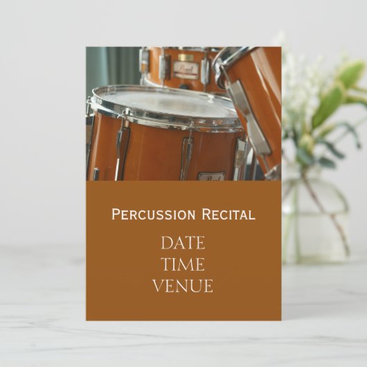 Schlagzeug Einladung (Stehend Vorderseite)