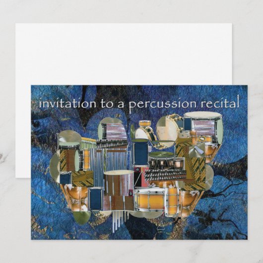 Schlagzeug Erwägung Einladung (Vorne/Hinten)
