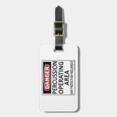 Schlagzeug Gepäckanhänger (Vorderseite vertikal)