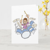 Schlagzeug Karte (Gelbe Blume)