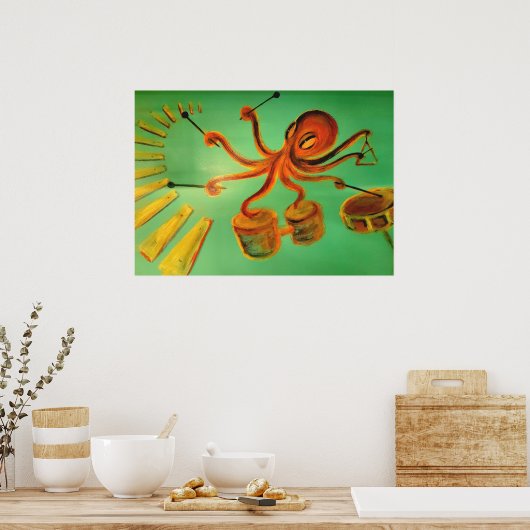 Schlagzeug: Kraken Poster (Küche)