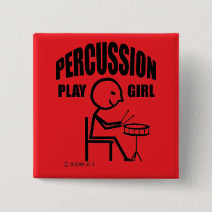 Schlagzeug Play Girl Button