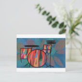 Schlagzeug Postkarte (Stehend Vorderseite)