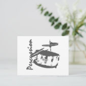 Schlagzeug/Snare Postkarte (Stehend Vorderseite)