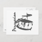 Schlagzeug/Snare Postkarte (Vorne/Hinten)