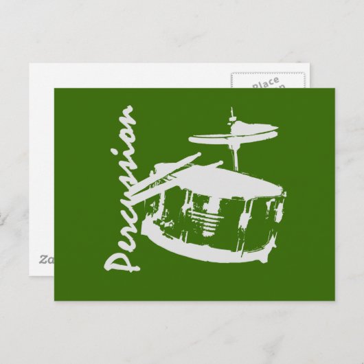Schlagzeug/Snare Postkarte (Vorne/Hinten)