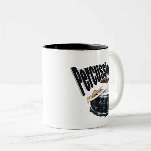 Schlagzeug/Snare Zweifarbige Tasse (VorderseiteRechts)