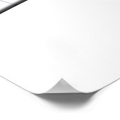 Schlagzeug und Klaviertastaturbanner Poster (Ecke)