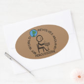 Schlagzeug - Weltumdrehungen um ovale Aufkleber (Umschlag)