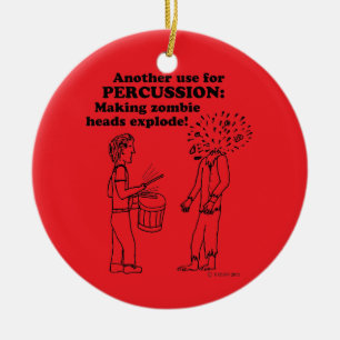 Schlagzeug Zombie Explode Keramik Ornament