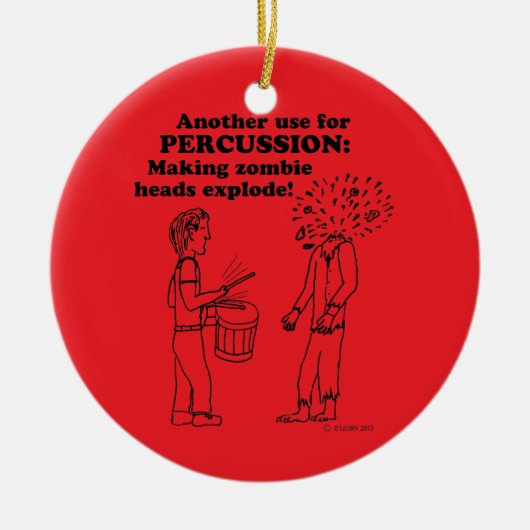 Schlagzeug Zombie Explode Keramik Ornament (Vorne)