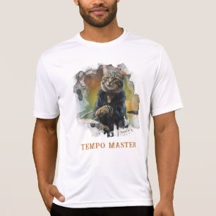 *~* Schlagzeuger Cool Cat AP91 DRUM Spieler T-Shirt
