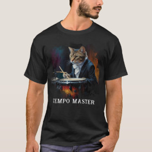*~* Schlagzeuger Cool Cat AP91 DRUMMER SMOKING T-Shirt