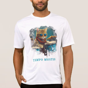 *~* Schlagzeuger Cool Cat AP91 TEAL DRUMMER T-Shirt