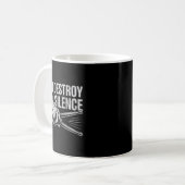 Schlagzeuger Drummer I Destroy Silence Drumming L Kaffeetasse (Vorderseite Links)